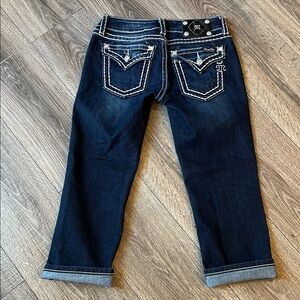 Miss Me Signature Cuff Capri